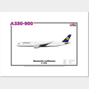 Airbus A350-900 - Deutsche Lufthansa (Art Print) Posters and Art